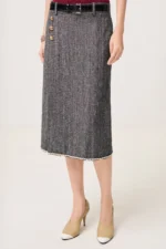 Midi rok Gemengde vezels - Image 3